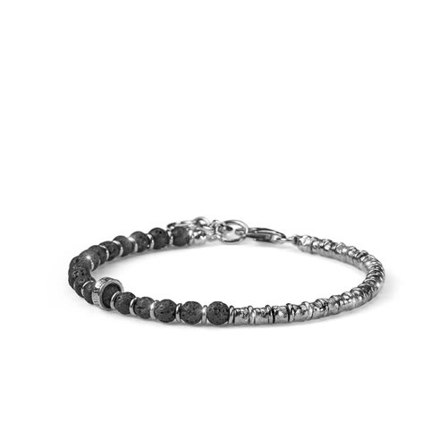 Bracciale Maria Cristina Sterling Uomo in Argento Pietra lavica G2872 - G2872